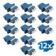 Logilink Száloptikai adapter LC Duplex, 12 darabos, peremes, kék (OS2)