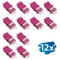Logilink Száloptikai adapter LC Duplex, 12 darabos, perem nélkül, lila (OM4) (FA03LC9)