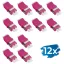 Logilink Száloptikai adapter LC Duplex, 12 darabos, perem nélkül, lila (OM4) (FA03LC9)