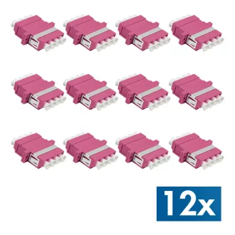   Logilink Száloptikai adapter LC Quad, 12 darabos, peremes, lila (FA04LC7)