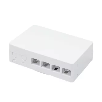   Logilink FTTH Lezáró doboz, 4 port, fehér, DIN-sín tartóval (FB1002)