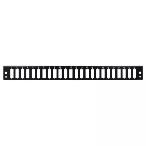 Logilink Előlap 24 x SC-Duplex vagy LC-Quad száloptikai patch panelhez, fekete (FB2402B)