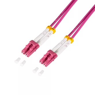   Logilink Acél páncélozott szálas patch kábel OM4, Duplex LC/UPC - LC/UPC, 1,0 m (FC4LC01)