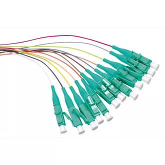   Logilink Színes pigtail szett 12 x LC, OM3 50/125 , 2m, aqua csatlakozó (FL3LC02)