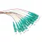 Logilink Színes pigtail szett 12 x LC, OM3 50/125 , 2m, aqua csatlakozó (FL3LC02)