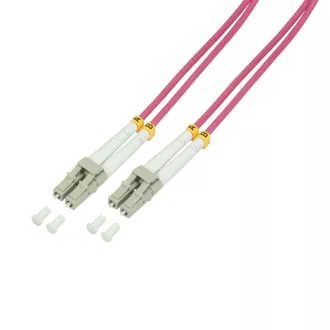   Logilink Fiber duplex patch kábel, OM4, 50/125 , LC-LC, lila, 2 m (FP4LC02)