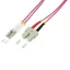 Logilink Fiber duplex patch kábel, OM4, 50/125 , LC-SC, lila, 0,5 m (FP4LS00)