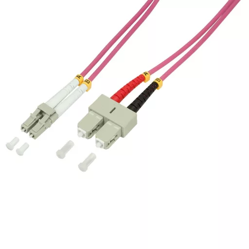 Logilink Fiber duplex patch kábel, OM4, 50/125 , LC-SC, lila, 2 m (FP4LS02)