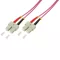 Logilink Fiber duplex patch kábel, OM4, 50/125 , SC-SC, lila, 1 m (FP4SC01)
