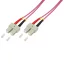 Logilink Fiber duplex patch kábel, OM4, 50/125 , SC-SC, lila, 1 m (FP4SC01)