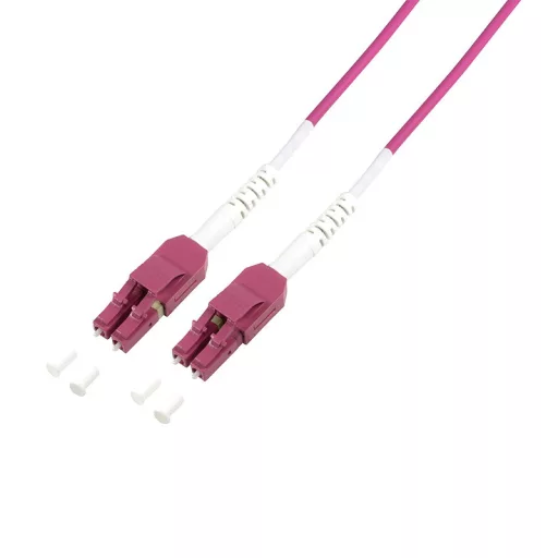 Logilink Fiber duplex patch kábel, OM4, 50/125 , Uniboot LC-LC, lila, 2 m (FP4UB02)