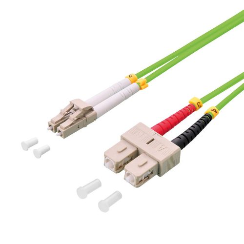 Logilink Fiber duplex patch kábel, OM5, 50/125 , LC-SC, lime zöld, 2 m (FP5LS02)