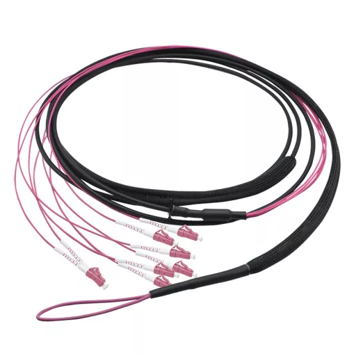 LogiLink Fiber törzskábel U-DQ(ZN)BH, 8 eres multimódusú OM4, 80 m, LC/UPC - LC/UPC (FT2U080)