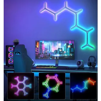   Govee Glide RGBIC Y alakú fénypanel - 7db fények Hang + Wifi + Bluetooth vezérlésel  (GOVH6065)