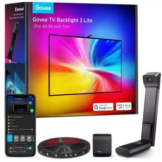   Govee Intelligens RGBICW LED szalag TV (40~50 hüvelyk) háttérvilágítás kamerával, halszem korrekcióval 3 Lite H Wi-Fi, Bluetooth,  (GOVH6097)