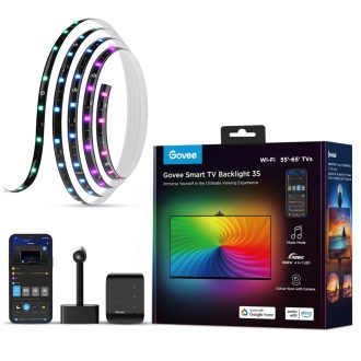   Govee Envisual TV háttérvilágítás kamerával (55~65 hüvelyk) (Netflix Co-branding verzió) Hang + Wifi + Bluetooth vezérléssel (GOVH6098)