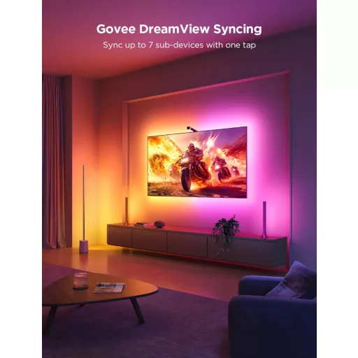 Govee Envisual TV LED Háttérvilágítás kamerával 55 - 65  Tv-hez (MATTER) Hang + Wifi + Bluetooth vezérléssel (GOVH60993D1)