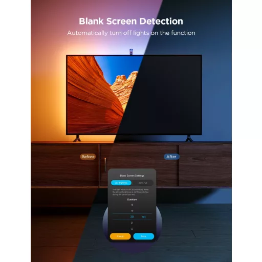 Govee Envisual TV LED Háttérvilágítás kamerával 55 - 65  Tv-hez (MATTER) Hang + Wifi + Bluetooth vezérléssel (GOVH60993D1)