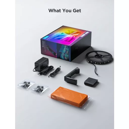 Govee Envisual TV LED Háttérvilágítás kamerával 55 - 65  Tv-hez (MATTER) Hang + Wifi + Bluetooth vezérléssel (GOVH60993D1)