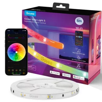   Govee RGBIC Wi-Fi + Bluetooth LED szalagfények védőbevonattal (5M) Hang + Wifi + Bluetooth vezérléssel (GOVH612A)