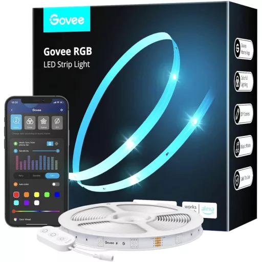 Govee RGB LED szalagfény - 5M Hang + Wifi + Bluetooth kapcsolat (GOVH615A)