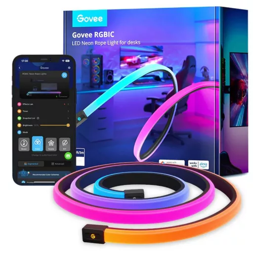 Govee RGBIC LED neon szalagfény védőburkolattal íróasztalokhoz 3m/10ft (GOVH61C3)