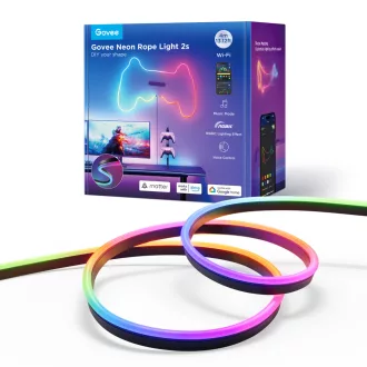   Govee Neon szalagfény 2  szilikon védőburkolattal  (4 m) Fekete Hang + Wifi + Bluetooth vezérlésel   (GOVH61D4C11)