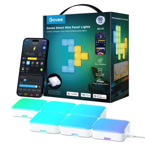 Govee Smart Mini panellámpák (10 csomag) Hang + Wifi + Bluetooth vezérlésel