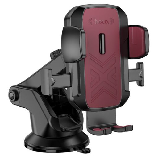 HOCO H65 Gamble egygombos autós tartó középkonzolra piros-fekete (HC641180)