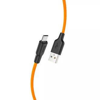   HOCO X21 Szilikon töltokábel Micro USB 1m, narancssárga (HC711908)