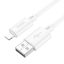 HOCO X88 kábel USB A - Lightning 2,4A 1 m fehér (HC783318)