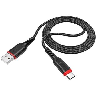   HOCO X59 Victory töltő adatkábel USB - Type-C fekete-piros 2m