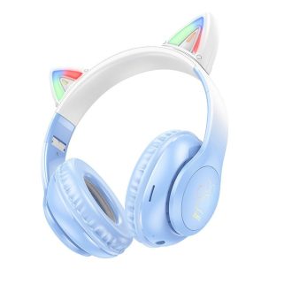   HOCO W42 vezeték nélküli bluetooth fejhallgató Cat Ear kristálykék (HC795861)