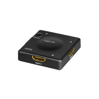   Logilink HDMI kapcsoló, 3x1 port, 1080p/60 Hz, HDCP, CEC, Mini (HD0041)