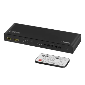  Logilink HDMI mátrix kapcsoló 4x2 portos, 4K/60 Hz, HDR, ARC, RC (HD0049)