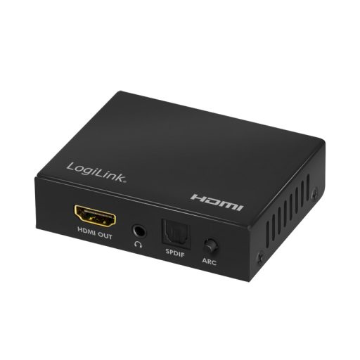 Logilink HDMI audio kivonó, 2CH/5.1CH, SPDIF, 3.5 mm, 4K/60 Hz, HDR, CEC, ARC (HD0055)