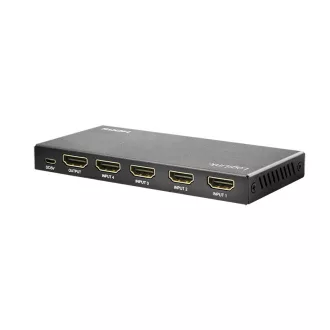   LogiLink HDMI kapcsoló, 4x1 port, 4K/60 Hz, HDCP, HDR, CEC, RC (HD0056)