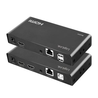   LogiLink HDMI bővítőkészlet LAN-on keresztül, KVM, 2x USB-A, 1080p, HDCP, IR, hurokkimenet (HD0057)