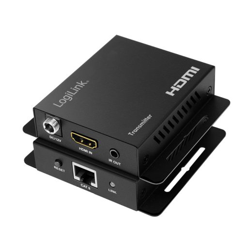 Logilink HDMI bővítő készlet LAN-on keresztül, 70 m, 4K/60 Hz, EDID, HDR, HDCP, POC, IR (HD0063)