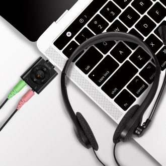   Logilink Sztereó fejhallgató, 2x 3,5 mm-es fejhallgató-csatlakozó, mikrofon (HS0052)