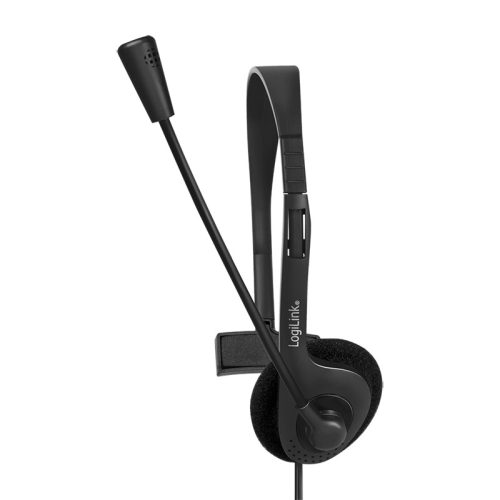 Logilink Mono headset, 1x 3,5 mm-es fejhallgató-csatlakozó, mikrofon (HS0054)