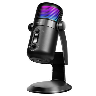   Logilink Mikrofon, kardioid, NRC, 192 kHz@24 bit, RGB világítás, streaming, podcast, stúdió (HS0058)