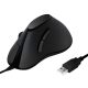 LogiLink Ergonomikus függőleges egér, USB, 100 dpi, fekete (ID0158)