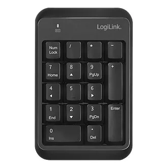   Logilink Billentyűzet, Bluetooth 5.1, 17 billentyű, fekete (ID0201)