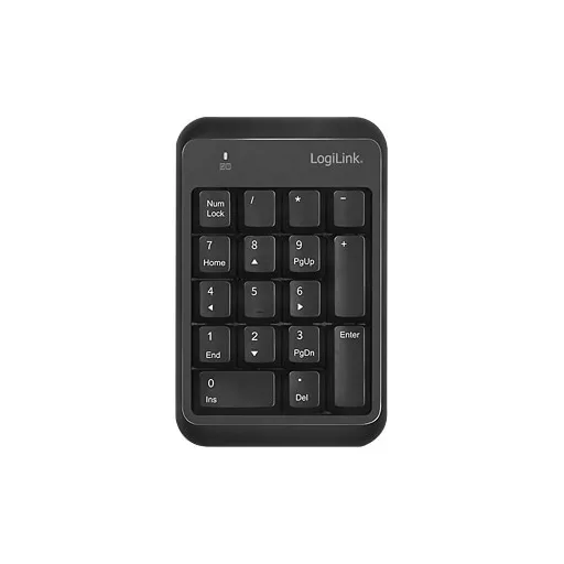 Logilink Billentyűzet, Bluetooth 5.1, 17 billentyű, fekete (ID0201)