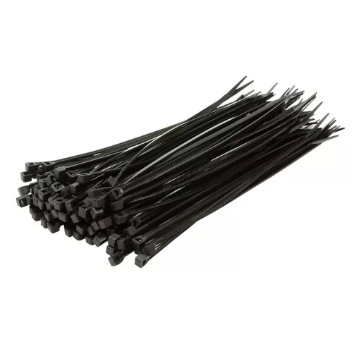 Logilink Kábelkötegelő, PA66, 100 db, fekete (KAB0001B)