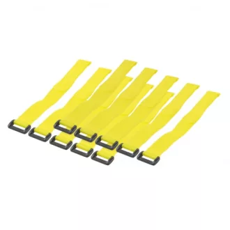   LogiLink Vezetékösszekötő szíj szett 10db, Sárga (KAB0015)