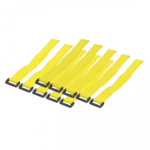 LogiLink Vezetékösszekötő szíj szett 10db, Sárga (KAB0015)