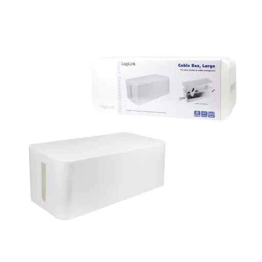 Logilink Kábeldoboz, 407x157x133,5 mm, fehér (KAB0063)