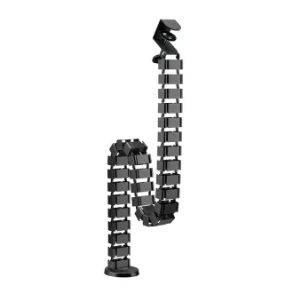   Logilink Flexibilis kábelcsatorna, Clamp-On változat, 1347x129 mm, fekete (KAB0092)